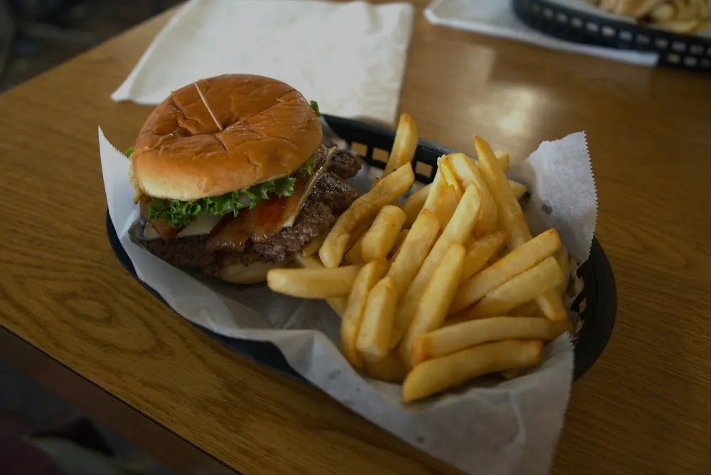 Apalachee Burger Special w Cheese Bacon and Everything